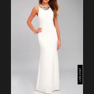 RARE Lulu’s Maxi dress w beading. Size small. Prom wedding
